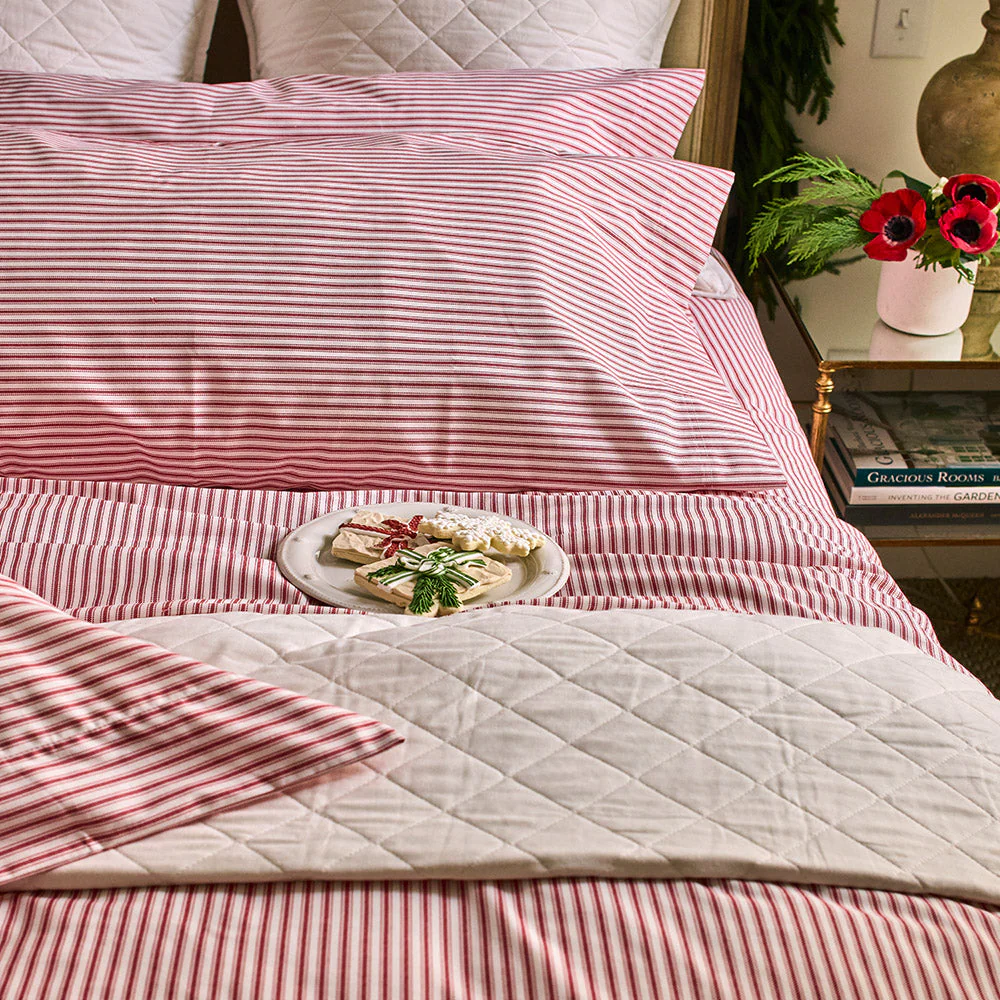 Ticking Stripe Single Flat Sheet - Image 4