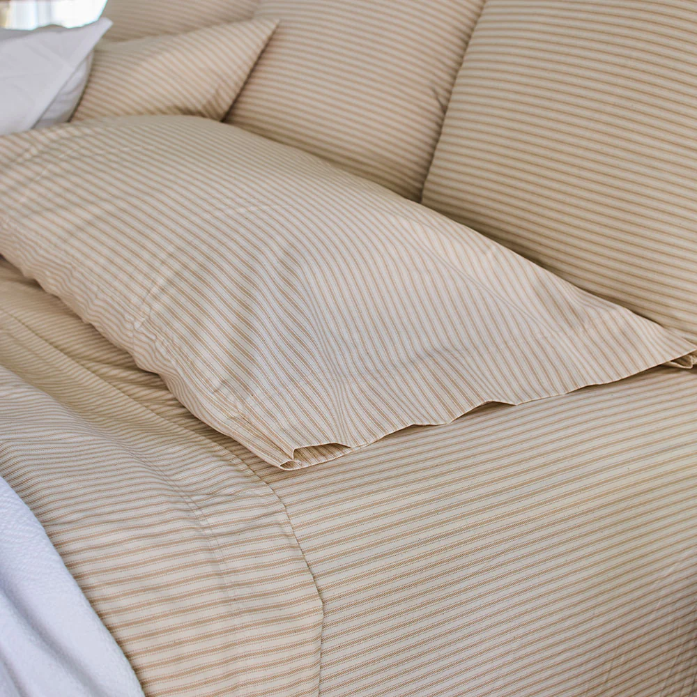Ticking Stripe Single Flat Sheet - Image 6