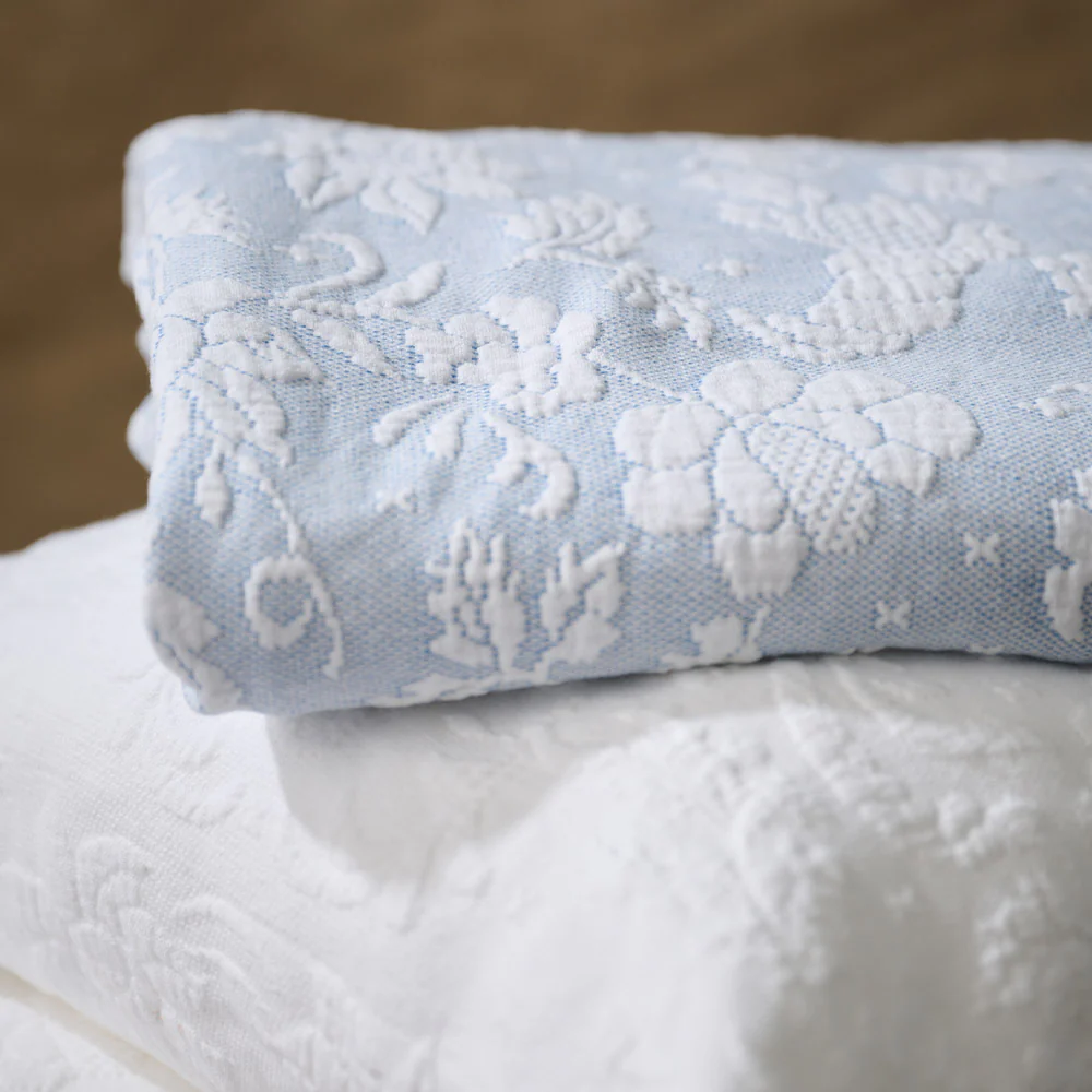 Powder Blue Matelasse Throw - Image 3