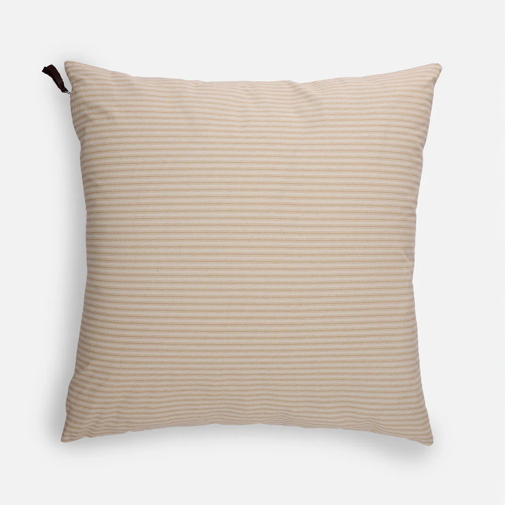 Sesame Ticking Stripe Pillow Sham with Zipper Closure - Image 4