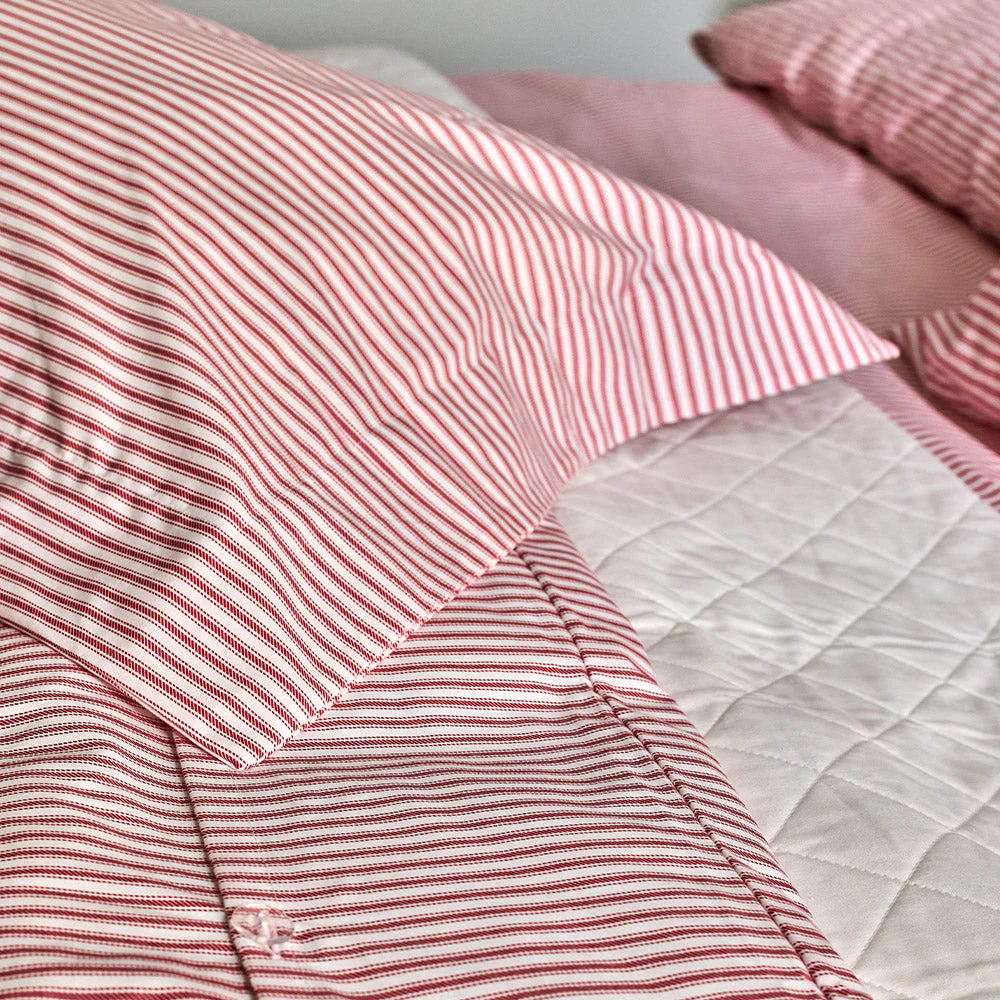 Ticking Stripe Duvet Cover and Shams Bundle - Image 4