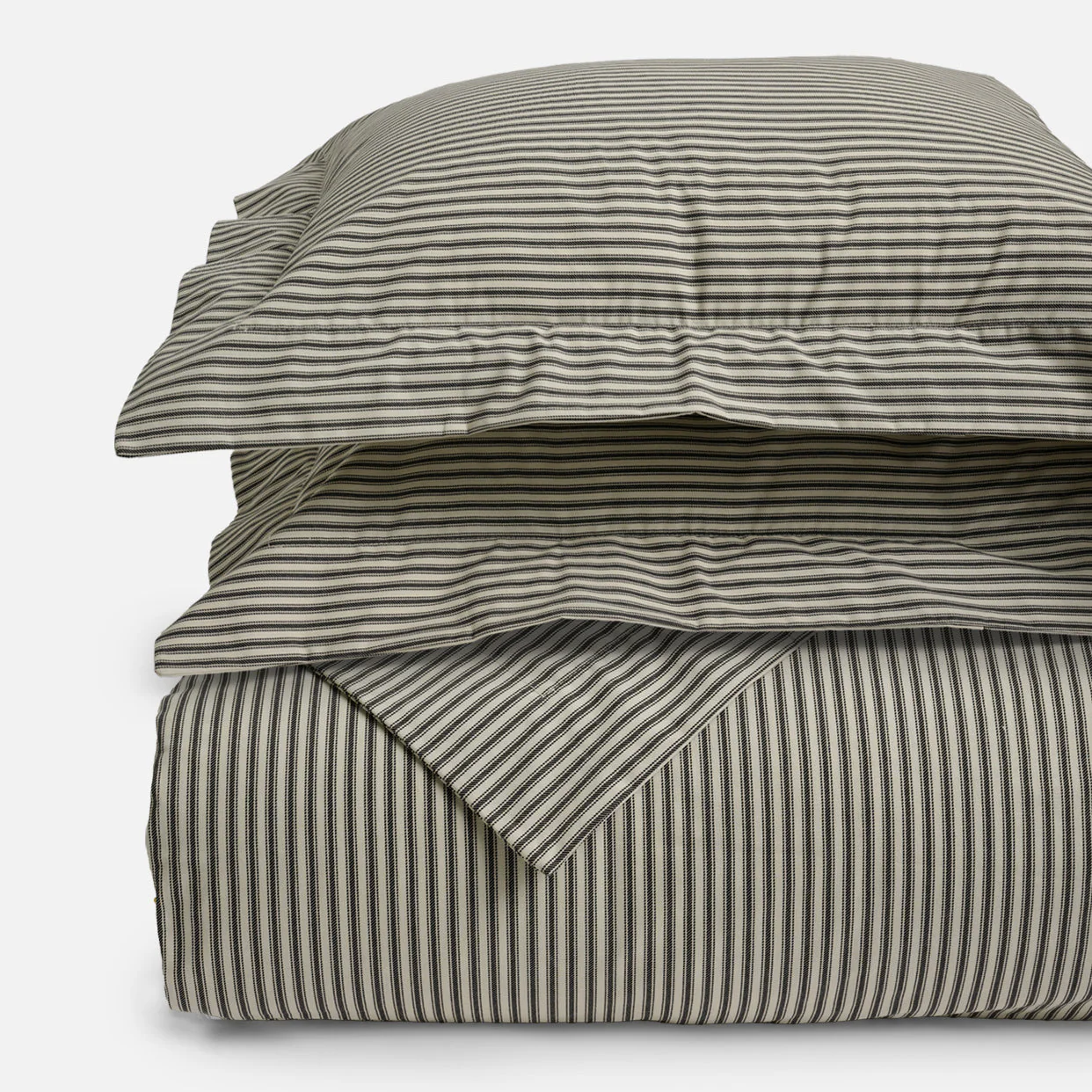 Ticking Stripe Duvet Cover and Shams Bundle - Image 6