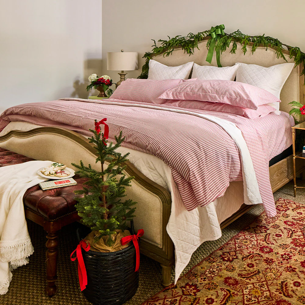 Ticking Stripe Duvet Cover and Shams Bundle - Image 7